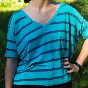 Check & Stripe Oversized Tee